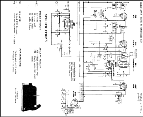 4-A-64 'The Contemporary' Code 307-8-9039XC; Firestone Tire & (ID = 285145) Radio