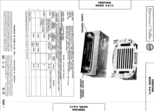 4-B-72 Code 120-3-6M333; Firestone Tire & (ID = 566945) Car Radio