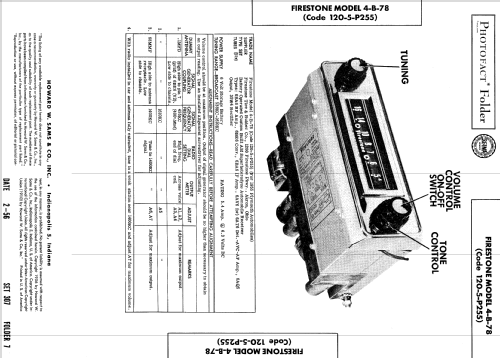 4-B-78 Code 120-5-P255; Firestone Tire & (ID = 566511) Car Radio