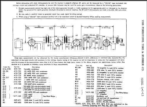 4-C-13 Code 332-8-140623; Firestone Tire & (ID = 285525) Radio