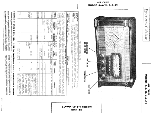 Air Chief 4-A-21 'Adam' Code 5-5-9001A; Firestone Tire & (ID = 594609) Radio