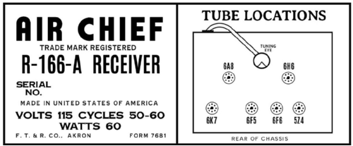Air Chief R-1661 Ch= R-166; Firestone Tire & (ID = 3136093) Radio