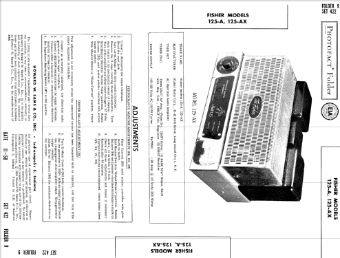 125-A ; Fisher Radio; New (ID = 750712) Ampl/Mixer