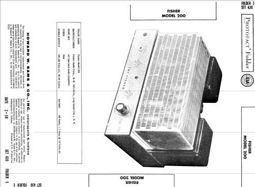 200 ; Fisher Radio; New (ID = 709753) Ampl/Mixer