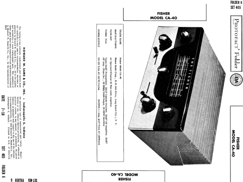 CA-40 ; Fisher Radio; New (ID = 812685) Ampl/Mixer