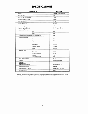 MT-35; Fisher Radio; New (ID = 3123993) Sonido-V