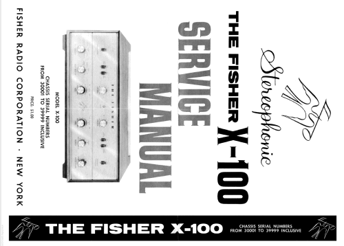 Stereo Master Control Amplifier X-100; Fisher Radio; New (ID = 2475744) Ampl/Mixer