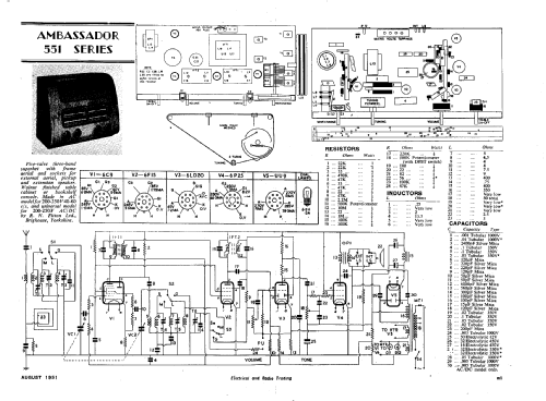 Ambassador 551; Ambassador brand, R. (ID = 235122) Radio