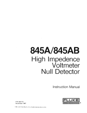 Null Detektor / Meter 845AB; Fluke, John, Mfg. Co (ID = 2946924) Equipment