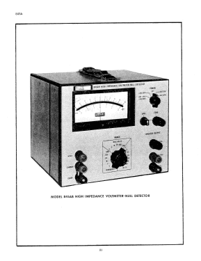 Null Detektor / Meter 845AB; Fluke, John, Mfg. Co (ID = 2946925) Equipment