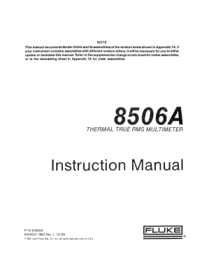 Thermal RMS Digital Multimeter 8506A; Fluke, John, Mfg. Co (ID = 2949693) Equipment