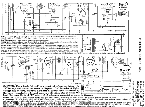 FP 330001 up; Fordson Radio Mfg. (ID = 154874) Radio