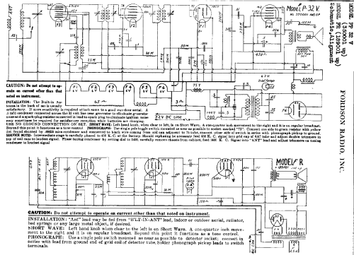 FP-32V 350001 up; Fordson Radio Mfg. (ID = 154829) Radio