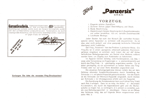 Panzersix ; Förg & Co., (ID = 3084634) Radio part