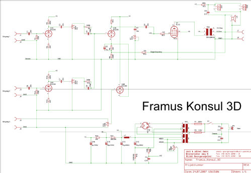 Framus-Konsul 3D; Framus Marke, Wilfer (ID = 363197) Ampl/Mixer