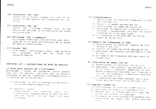 Compteur Fréquencemètre 1212; Française d' (ID = 1004218) Equipment