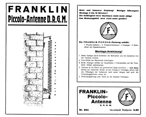 Piccolo-Antenne Nr. 894; Franklin; where? (ID = 2482418) Antenny