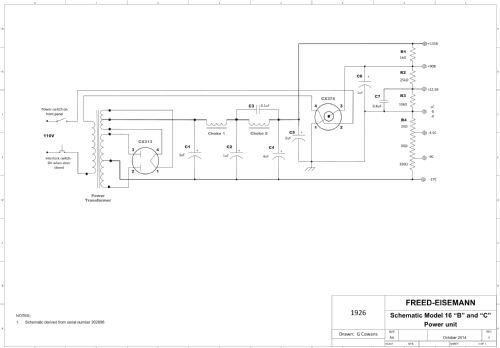 16, 'B' and 'C' Power Unit power unit; Freed-Eisemann Radio (ID = 1772517) Power-S