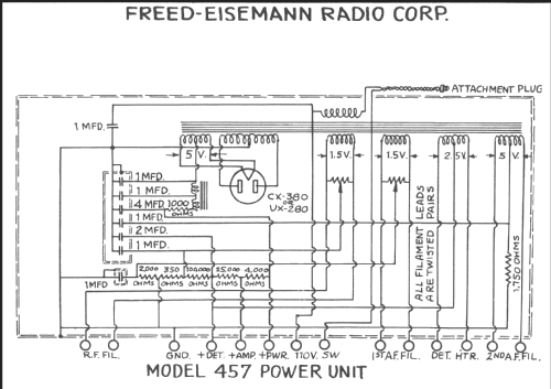 NR457 Power Unit; Freed-Eisemann Radio (ID = 218371) Fuente-Al