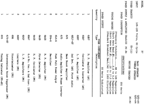 37 Ch= PS-4, CH-110; Freed-Eisemann Radio (ID = 1883553) Radio