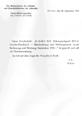 Röhrenprüfgerät RPG 2; Frieseke & Höpfner, (ID = 3027924) Military