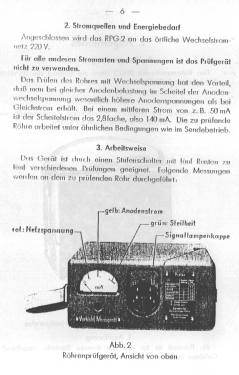 Röhrenprüfgerät RPG 2; Frieseke & Höpfner, (ID = 3027927) Militär