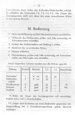Röhrenprüfgerät RPG 2; Frieseke & Höpfner, (ID = 3027933) Militär