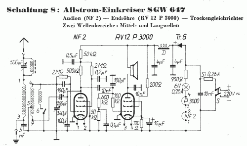 Allstrom-Einkreiser SGW-647; Funk-Technik, Labor (ID = 1079973) Bausatz