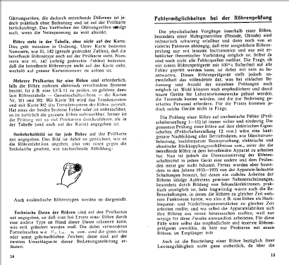 Röhrenprüfgerät Hauptgerät W18; Funke, Max, Weida/Th (ID = 82322) Equipment