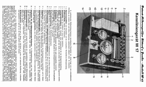 Röhrenprüfgerät W17; Funke, Max, Weida/Th (ID = 2555615) Ausrüstung