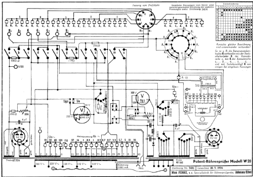 Röhrenprüfgerät W20 - S/N ab 27031 - 27060; Funke, Max, Weida/Th (ID = 1275473) Equipment