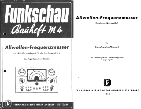 Allwellen-Frequenzmesser M4; Funkschau, Franzis- (ID = 917106) Kit