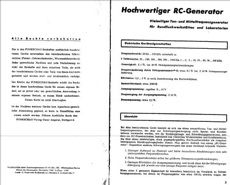 Hochwertiger RC-Generator Bauheft M7; Funkschau, Franzis- (ID = 1571029) Equipment