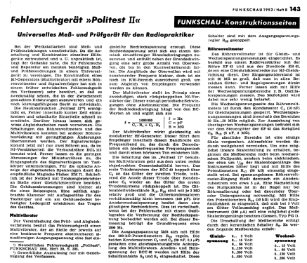 Politest II - Fehlersuchgerät Kit ; Funkschau, Franzis- (ID = 1206839) Equipment