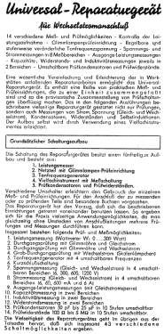 Universal-Reparaturgerät für Wechselstrom-Netzanschluß ; Funkschau, Franzis- (ID = 2797280) Equipment