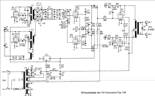 Niederfrequenzgenerator 208; Funkwerk Erfurt, VEB (ID = 847709) Equipment