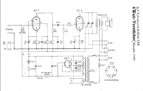 4-Watt-Verstärker 4WV48; Funkwerk Kölleda, (ID = 9673) Ampl/Mixer