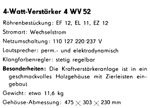 Verstärker 4 Watt 4WV52; Funkwerk Kölleda, (ID = 1421300) Ampl/Mixer