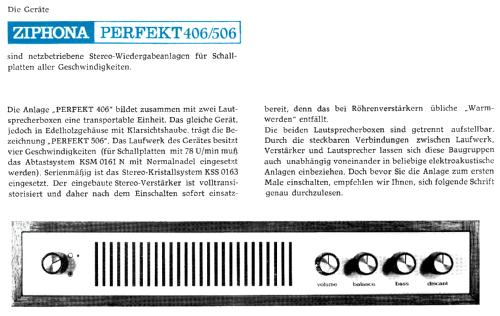 Perfekt 406; Funkwerk Zittau, VEB (ID = 1987440) R-Player