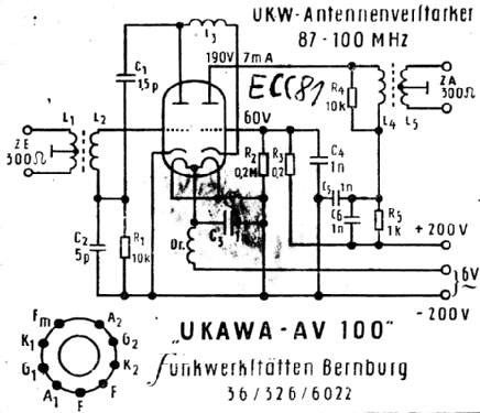 UKAWA AV100M; Funkwerkstätten (ID = 2432966) RF-Ampl.