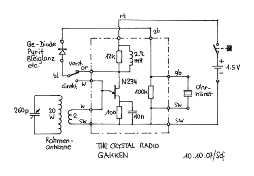 Crystal Radio ; Gakken Co. Ltd.; (ID = 372729) Kit