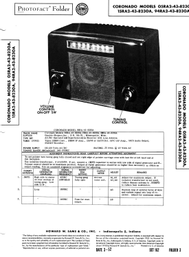 Coronado 15RA2-43-8230A; Gamble-Skogmo, Inc.; (ID = 3030298) Radio