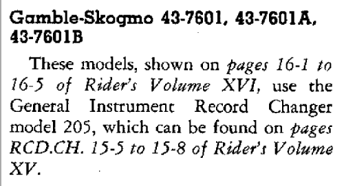 43-7601B ; Gamble-Skogmo, Inc.; (ID = 364259) Radio