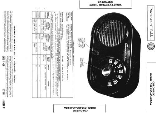 Coronado 05RA33-43-8120A ; Gamble-Skogmo, Inc.; (ID = 471707) Radio