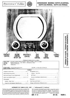 Coronado 05TV1-43-9005A; Gamble-Skogmo, Inc.; (ID = 2956466) Televisión