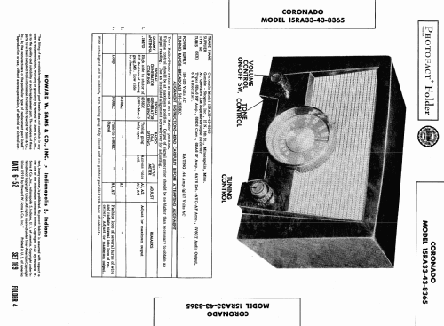 Coronado 15RA33-43-8365 ; Gamble-Skogmo, Inc.; (ID = 471829) Radio