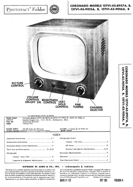 Coronado 15TV1-43-8957A; Gamble-Skogmo, Inc.; (ID = 3030729) Television