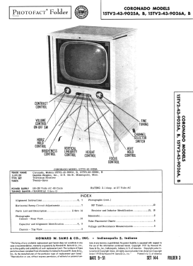 Coronado 15TV2-43-9025A; Gamble-Skogmo, Inc.; (ID = 2953478) Televisore