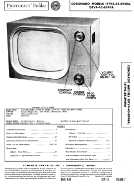 Coronado 15TV4-43-8948A; Gamble-Skogmo, Inc.; (ID = 3077958) Television