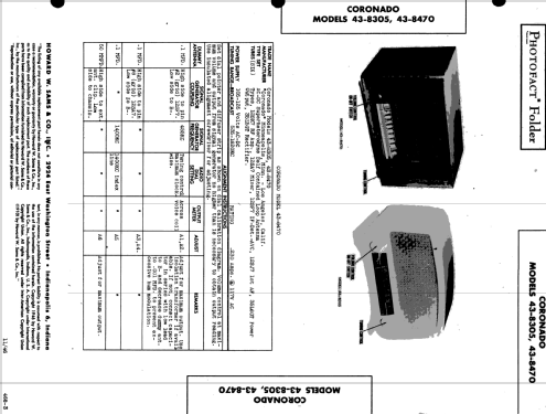 Coronado 43-8305 ; Gamble-Skogmo, Inc.; (ID = 508771) Radio